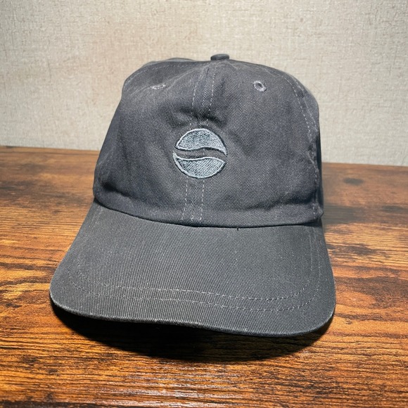Vintage Pepsi Globe Logo Dad Hat Faded Black Cotton Adjustable Baseball Cap